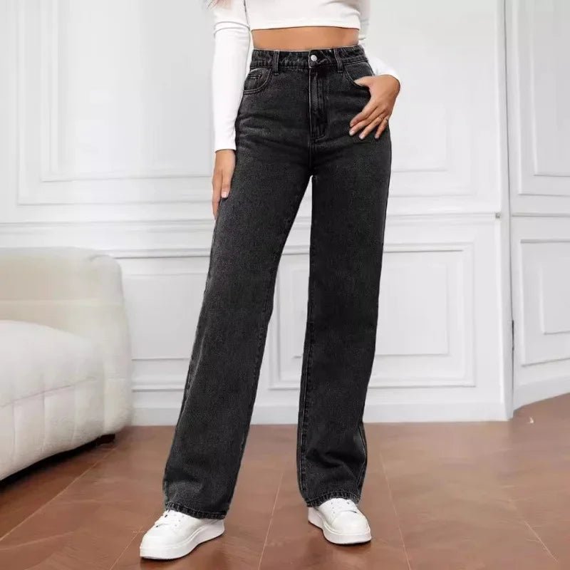 Women's High-Waisted Wide-Leg Jeans