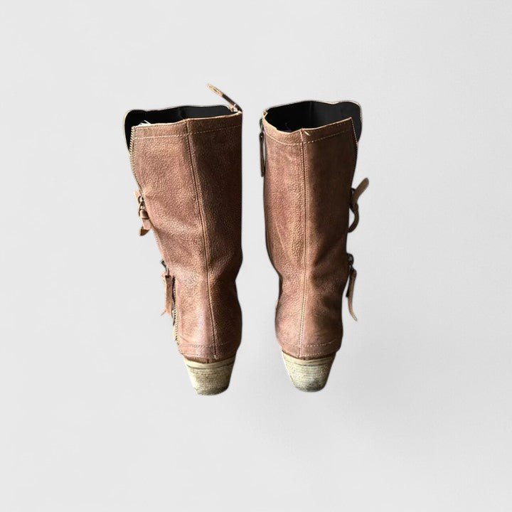 Women's Leather Slouch Boots