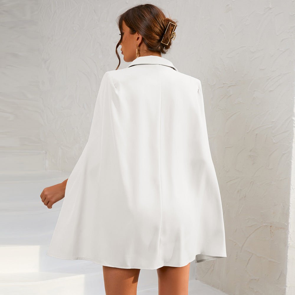 Women's Black Cocktail Mini Party Blazer Dress