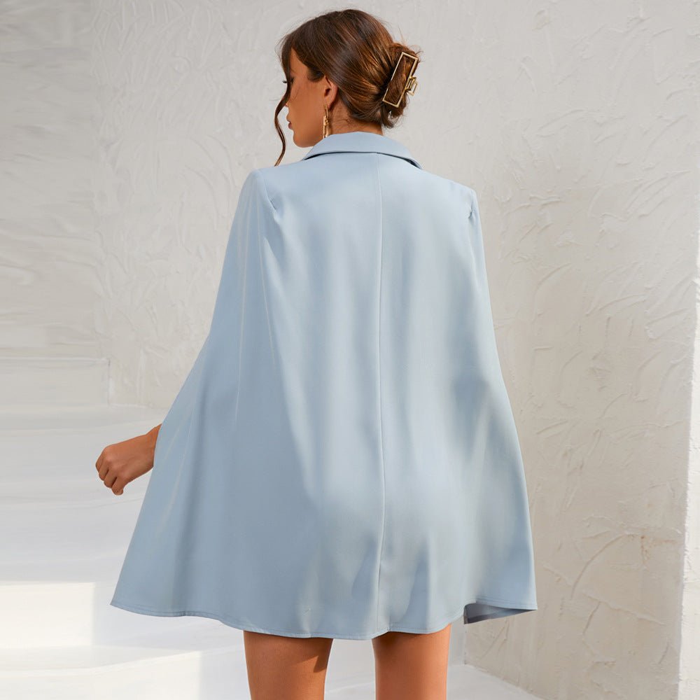 Women's Black Cocktail Mini Party Blazer Dress