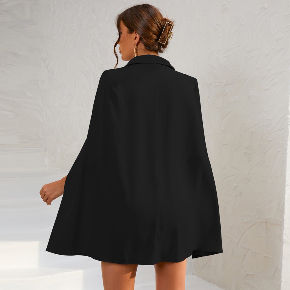 Women's Black Cocktail Mini Party Blazer Dress