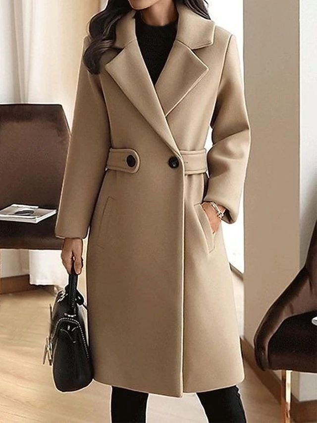 Women's Midi Longline Wool Coat