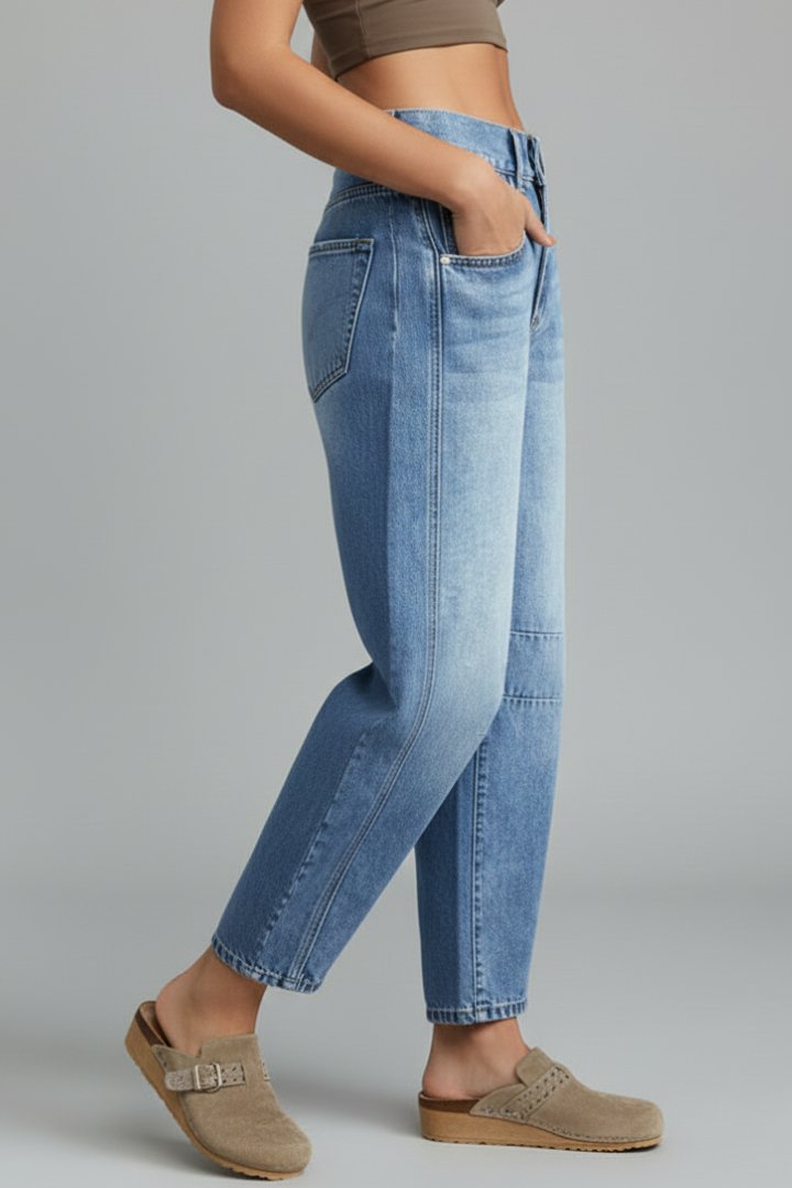 Women's High-Waisted Barrel Jeans