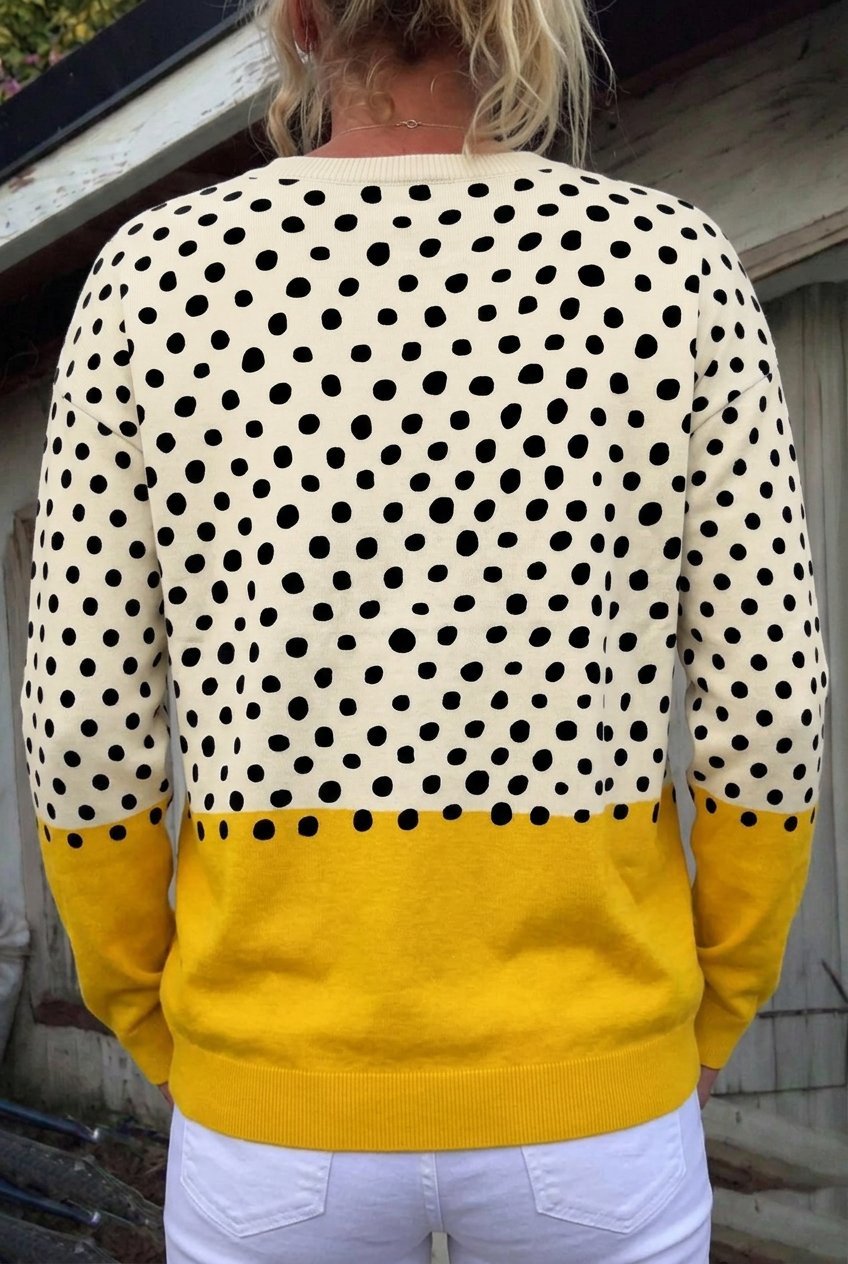 Women's Polka Dot Knit Cardigan
