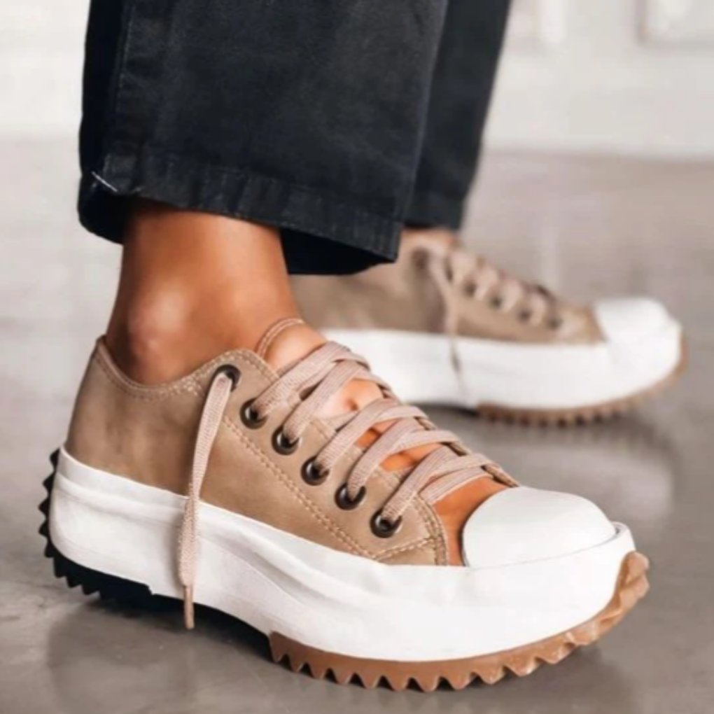 Women's Chunky Platform Lace-Up Trainers