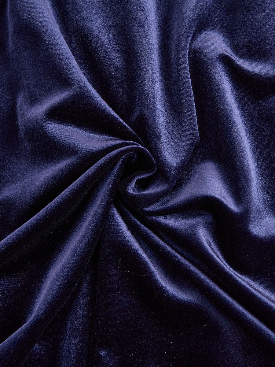 Women's Pleated Velvet Midi Party Dress
