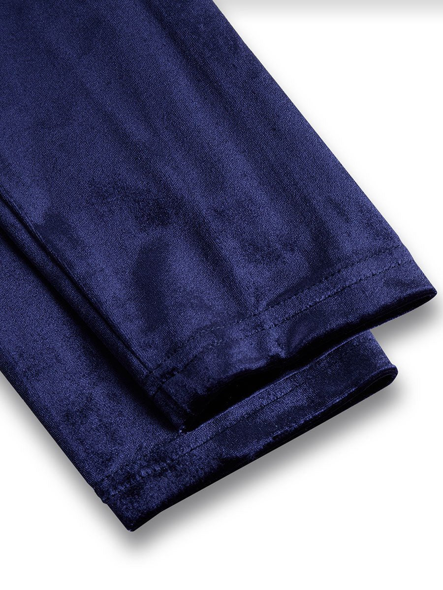 Women's Pleated Velvet Midi Party Dress