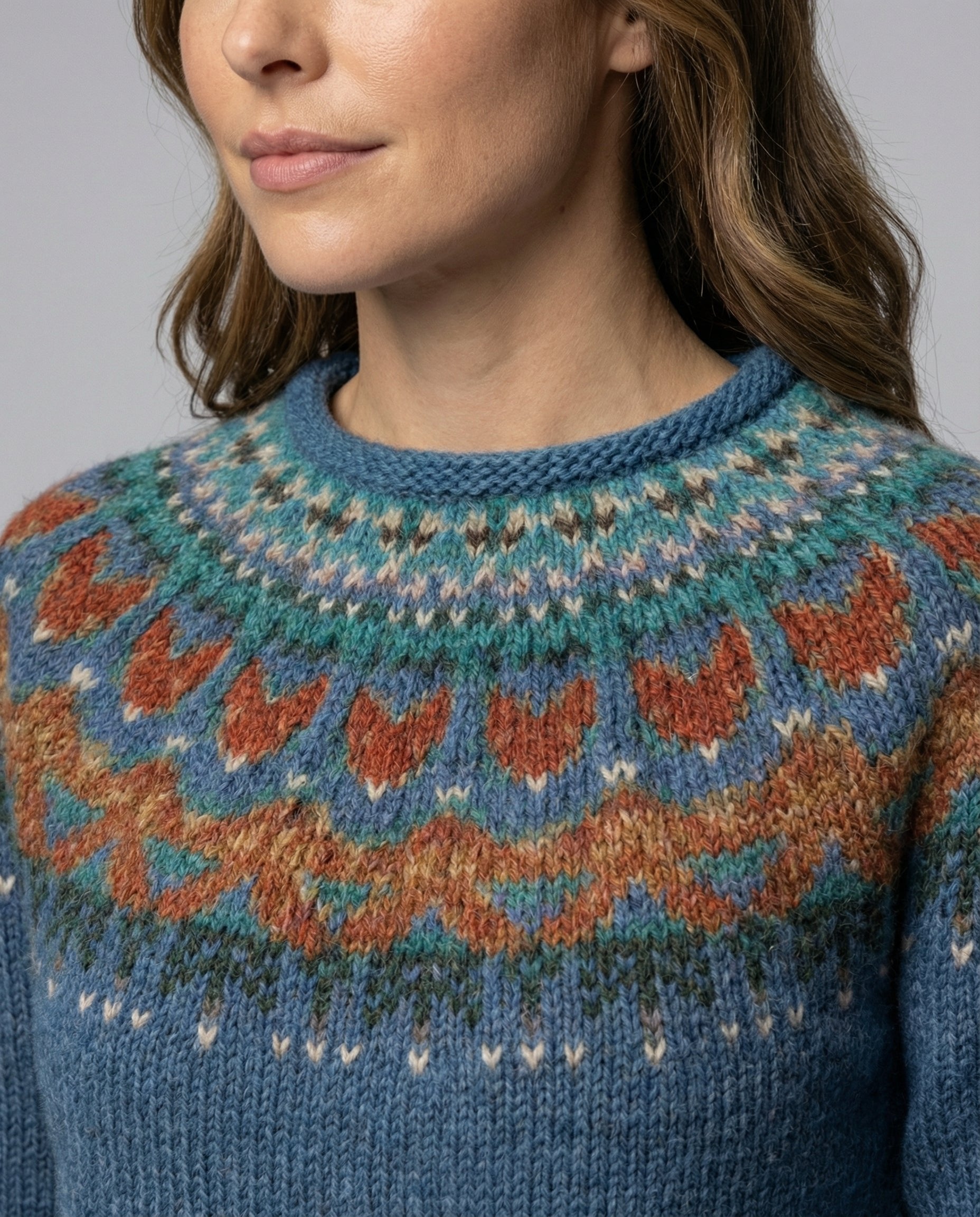Women's Fair Isle Crewneck Wool Christmas Jumper