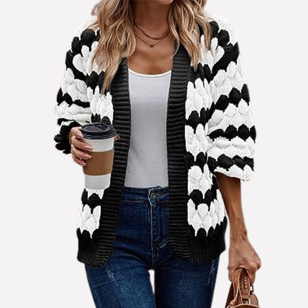 Women's Chunky Oversized Knit Cardigan - White