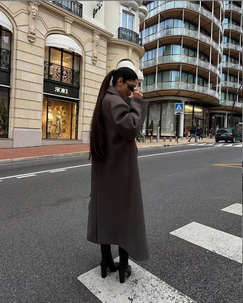 Women's Oversized Longline Wool Trench Coat
