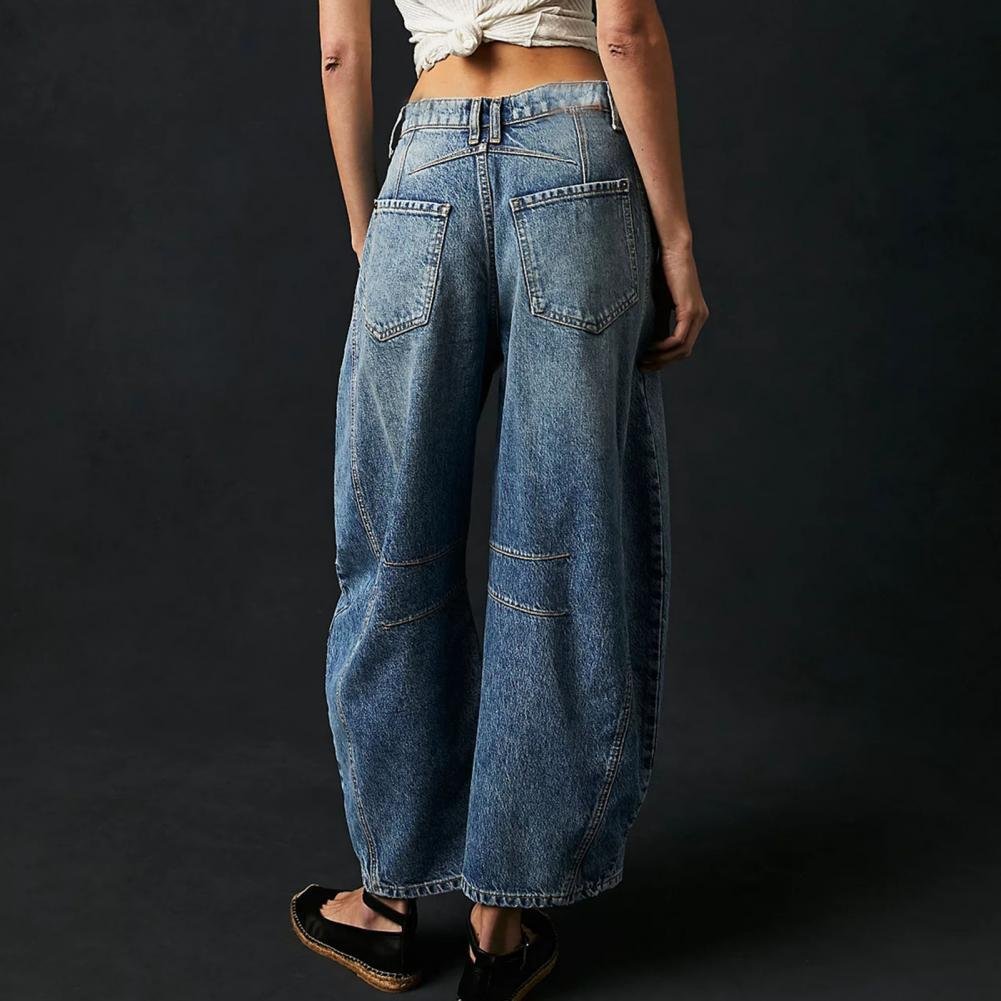 Women's High-Waisted Barrel Jeans