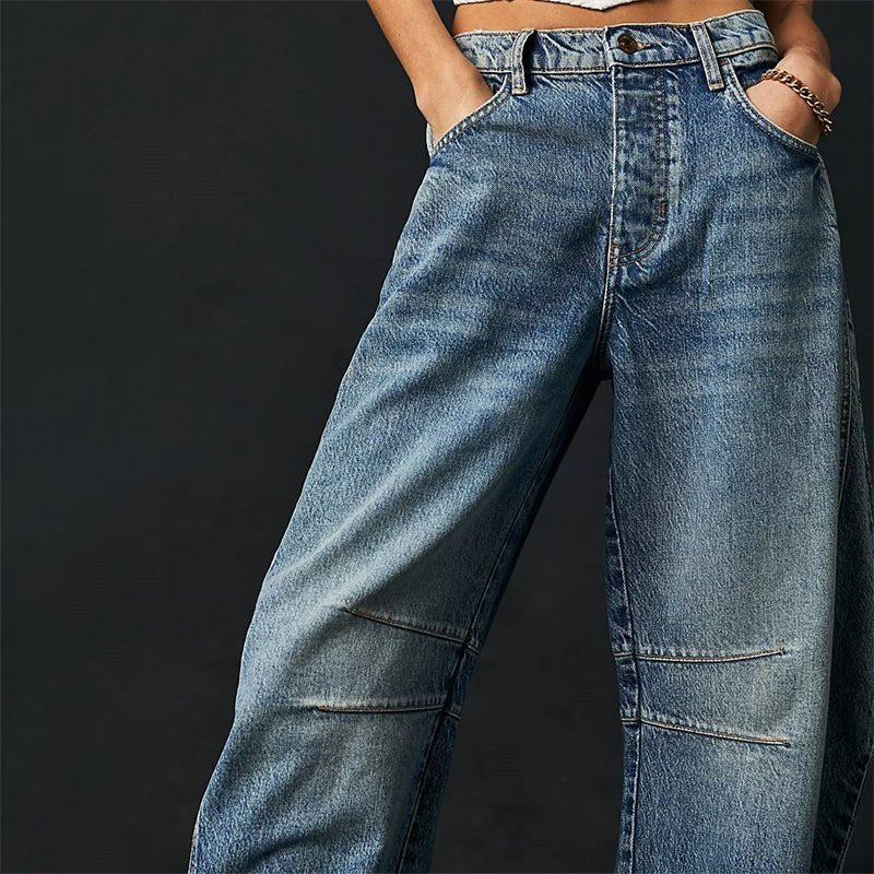 Women's High-Waisted Barrel Jeans