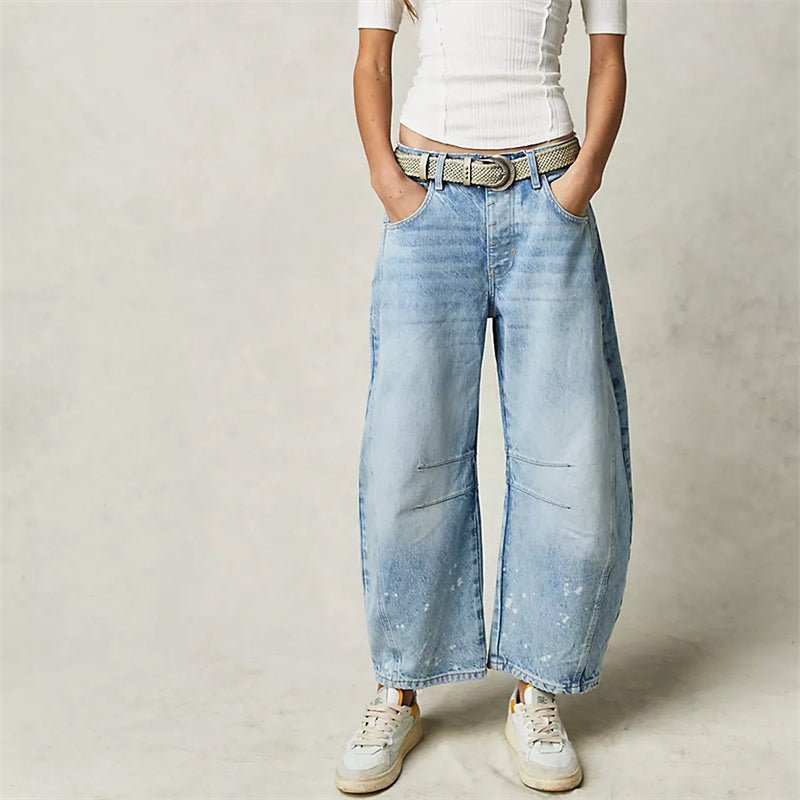 Women's High-Waisted Barrel Jeans