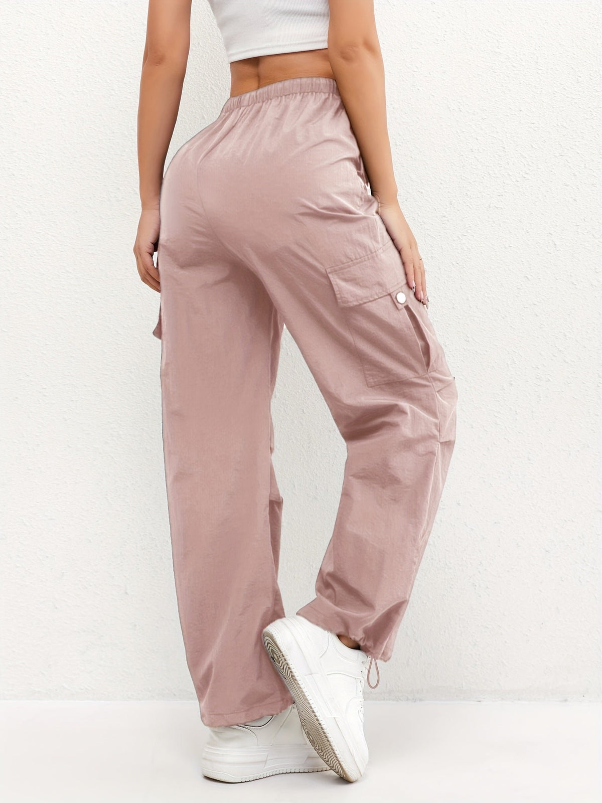 Women's Parachute Cargo Wide-Leg Trousers