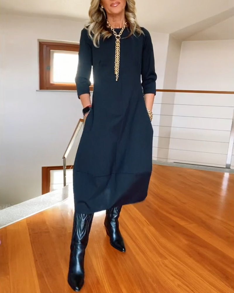 Women's Oversized Knit Midi Dress