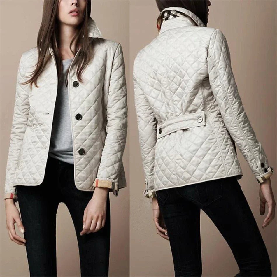 Women's Slim Quilted Puffer Jacket - White