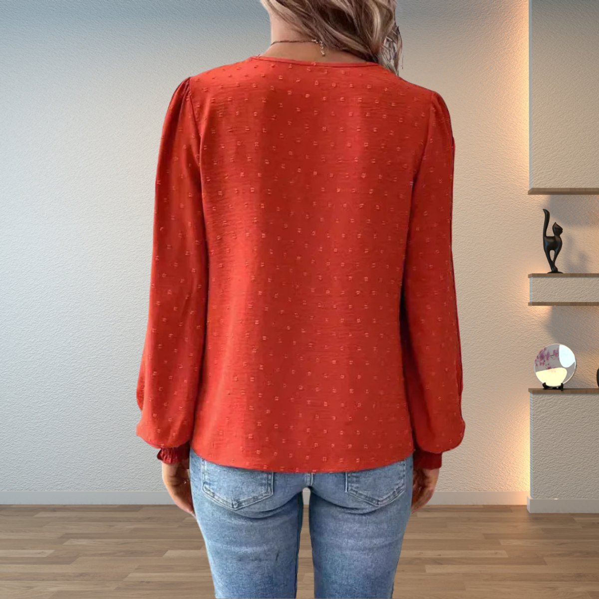 Women's Lace-Trim Blouse