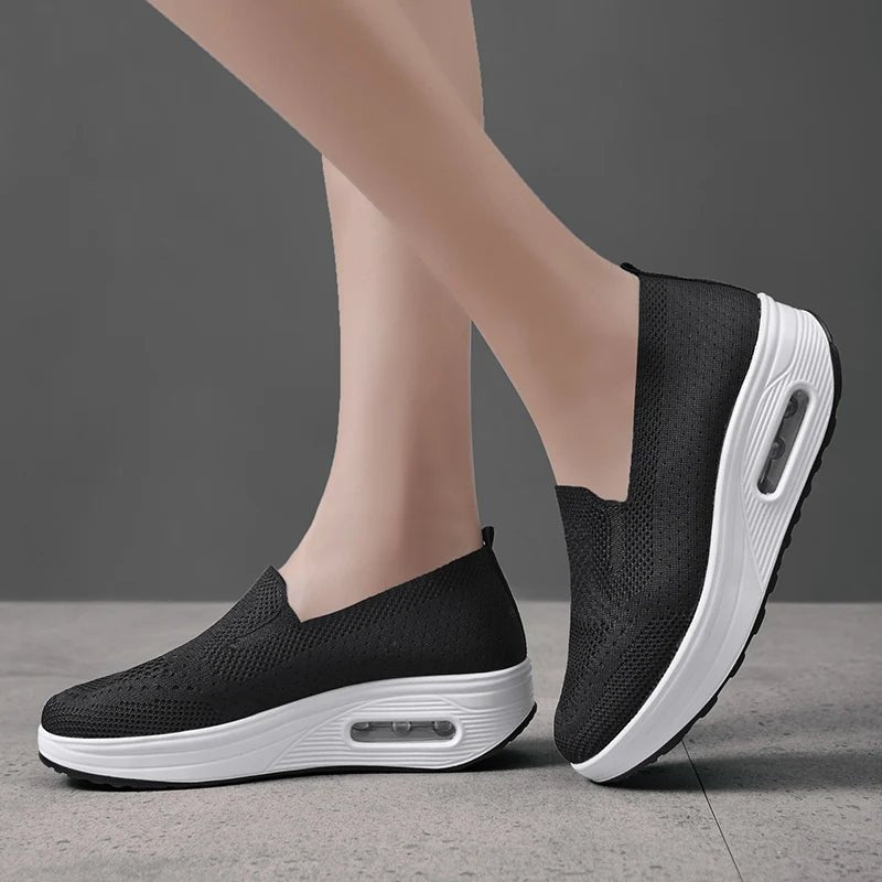 Women's Platform Knit Slip-On Trainers