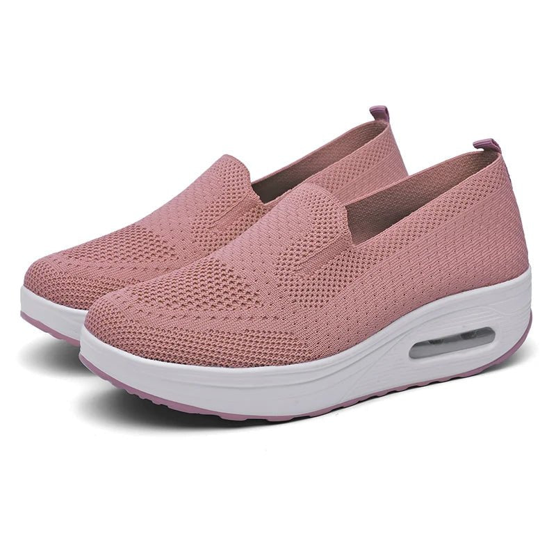 Women's Platform Knit Slip-On Trainers