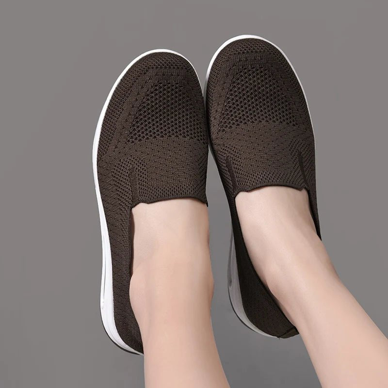 Women's Platform Knit Slip-On Trainers