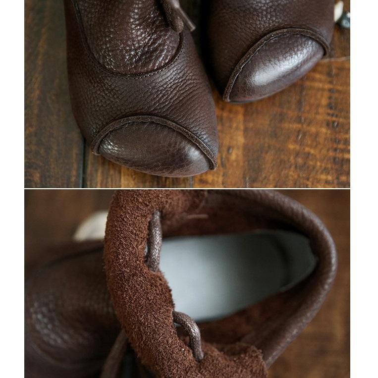 Women's Leather Lace-Up Winter Ankle Boots