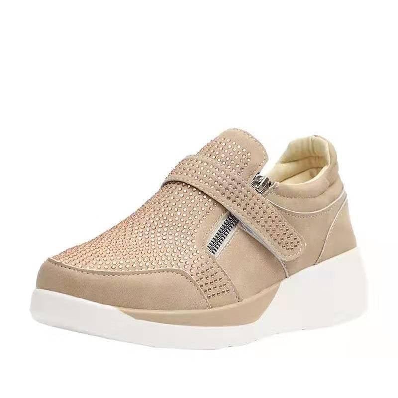 Women's Suede Wedge Trainers