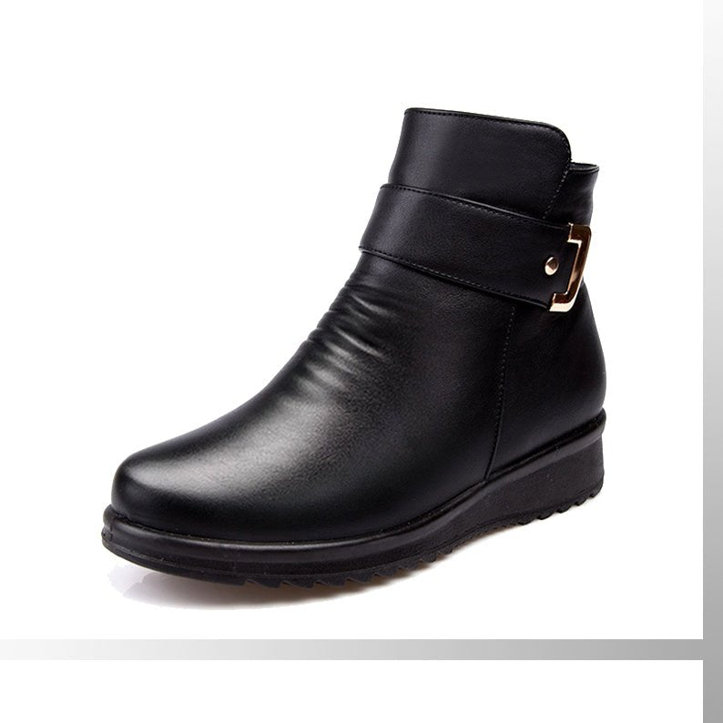 Women's Faux Leather Winter Ankle Boots