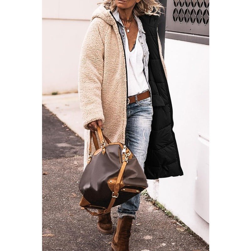 Women's Oversized Longline Teddy Puffer Coat