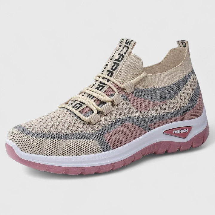 Women's Knit Slip-On Trainers - Khaki