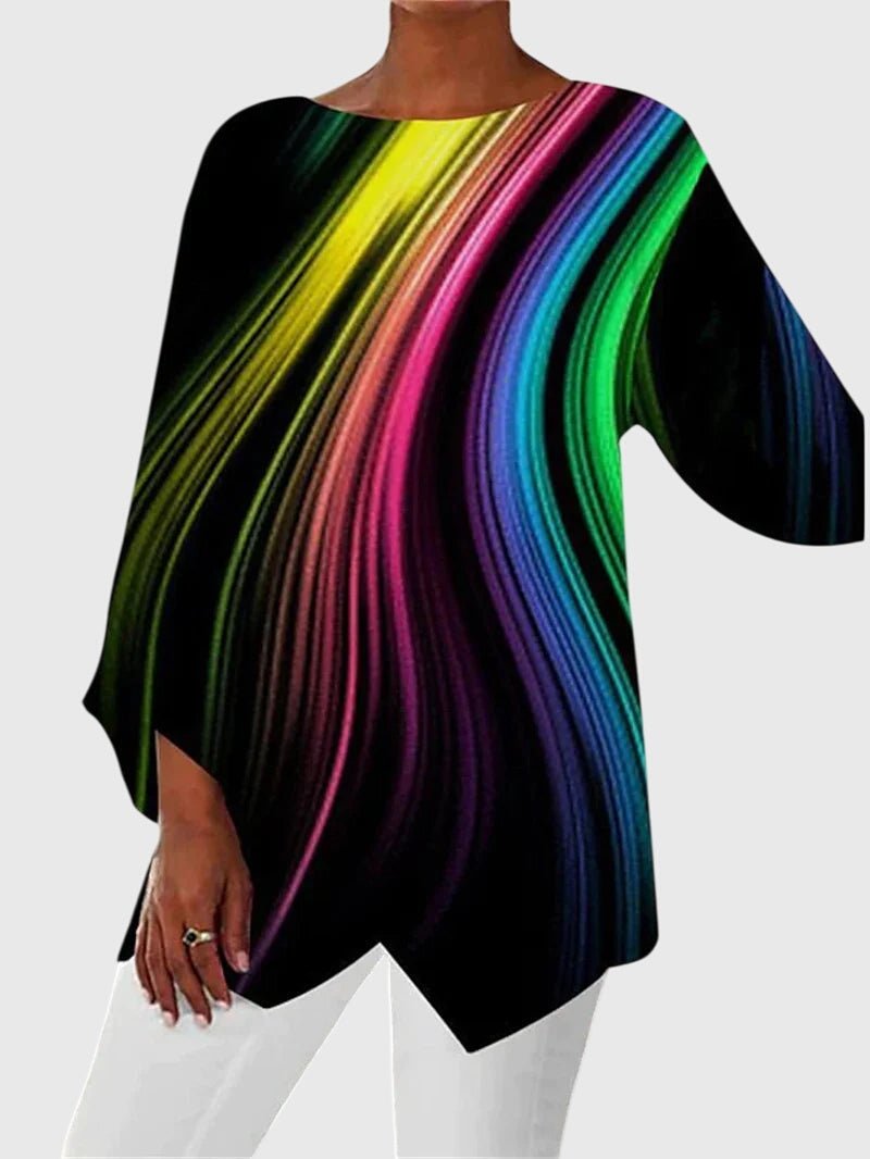 Women's Sequin Long Sleeve Tunic Top - Style 3