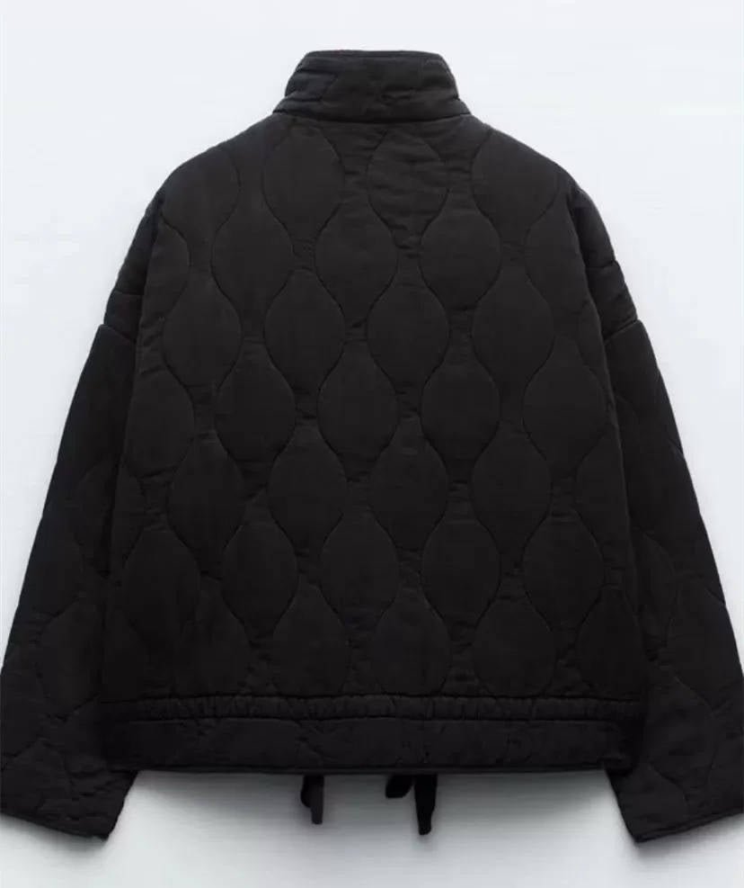 Women's Oversized Quilted Denim Jacket