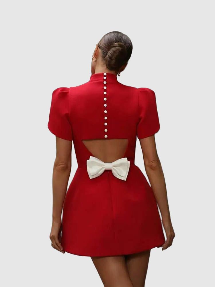 Women's Cocktail Satin Mini Party Dress