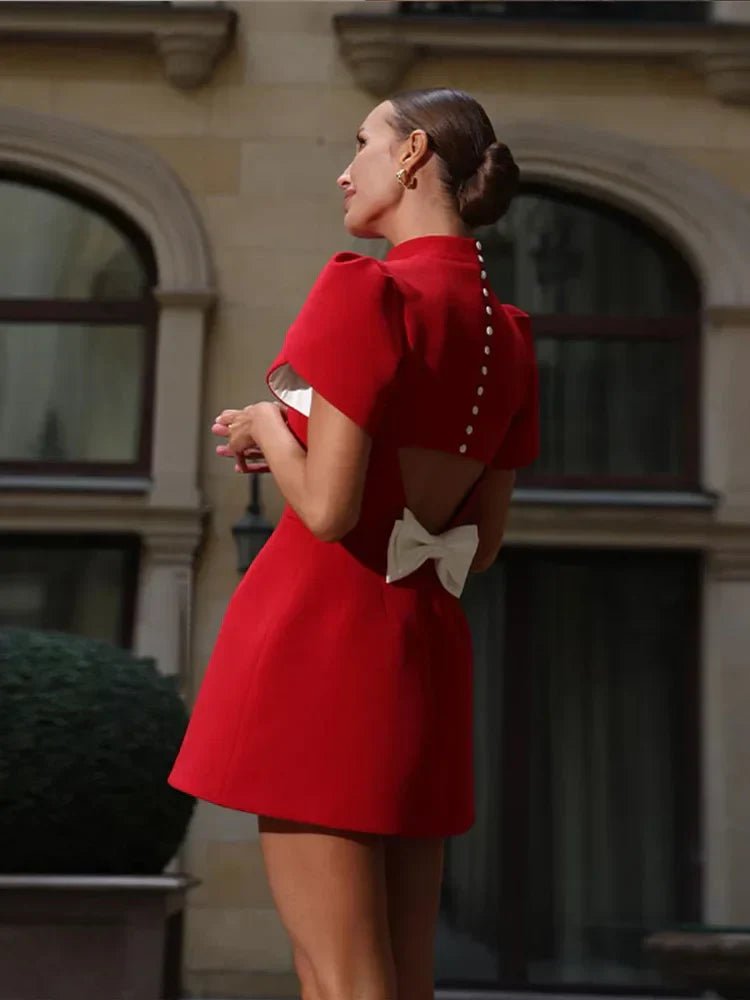Women's Cocktail Satin Mini Party Dress