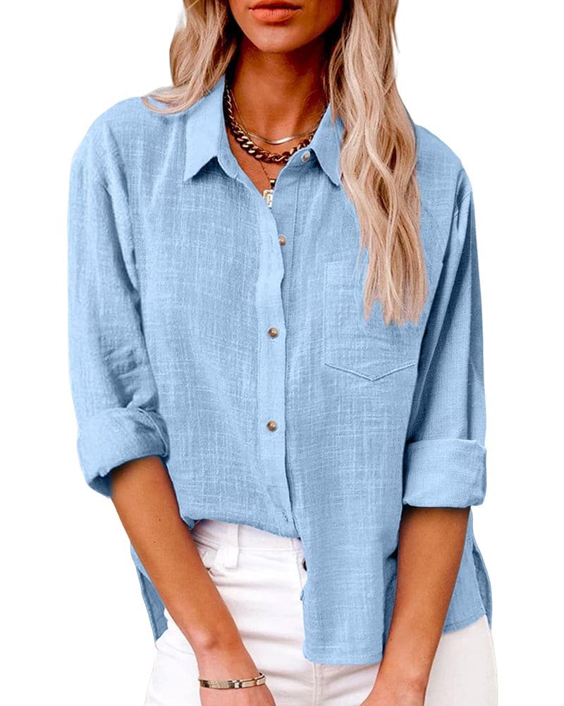 Women's Oversized Shirt - Light blue