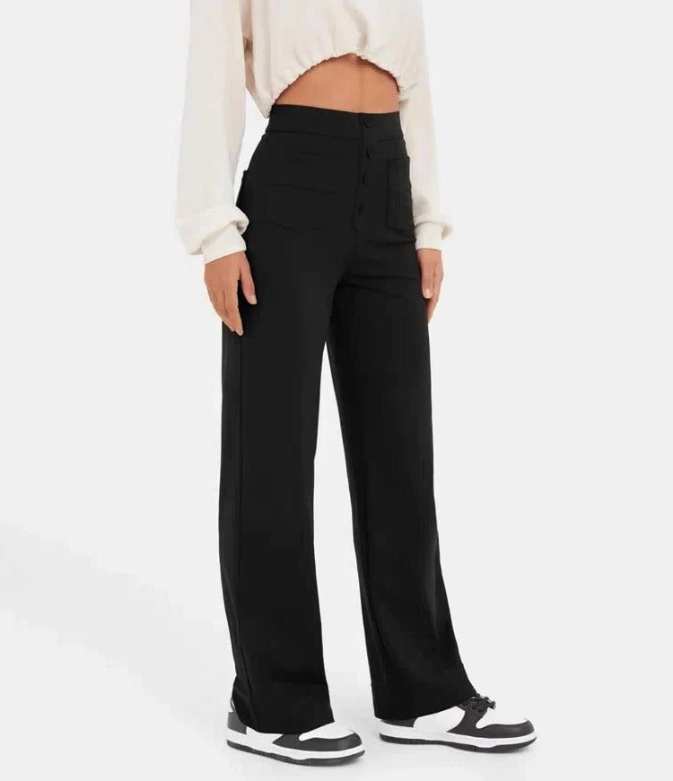 Women's High-Waisted Wide-Leg Trousers