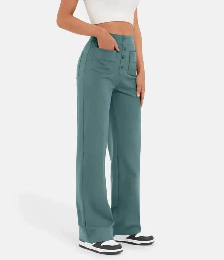 Women's High-Waisted Wide-Leg Trousers