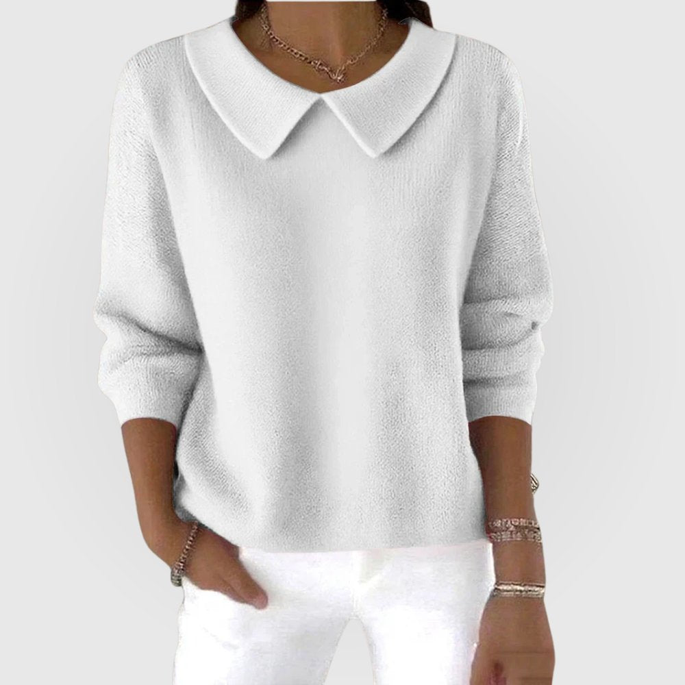 Women's Knit Blouse - White