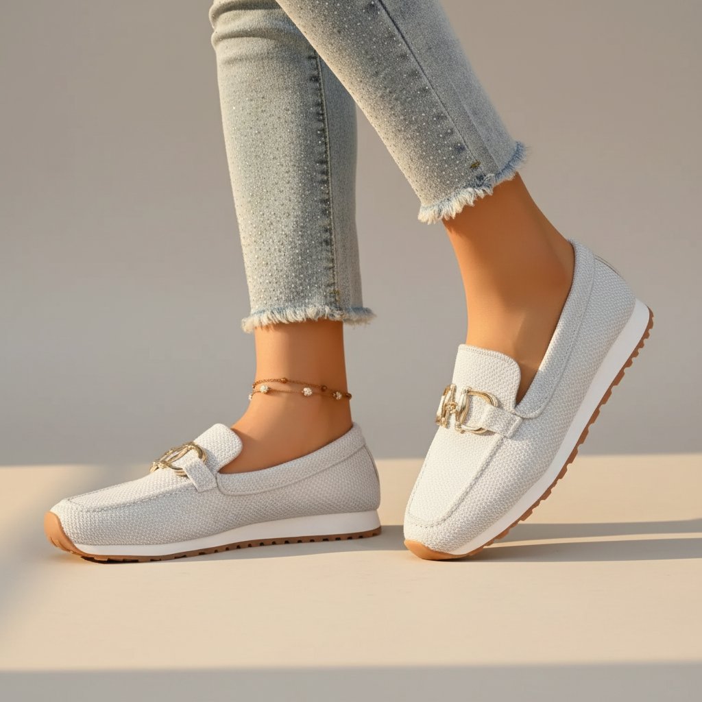 Women's Mesh Knit Slip-On Platform Trainers