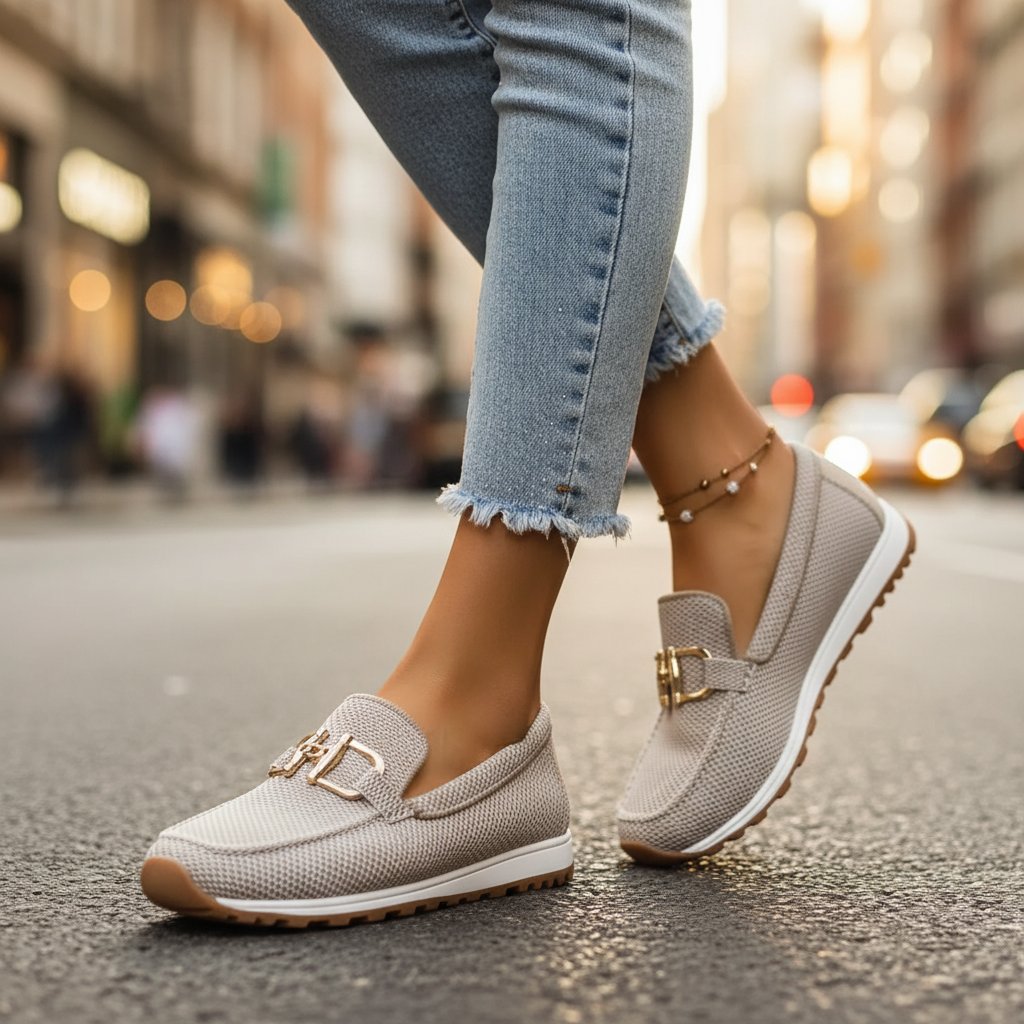 Women's Mesh Knit Slip-On Platform Trainers