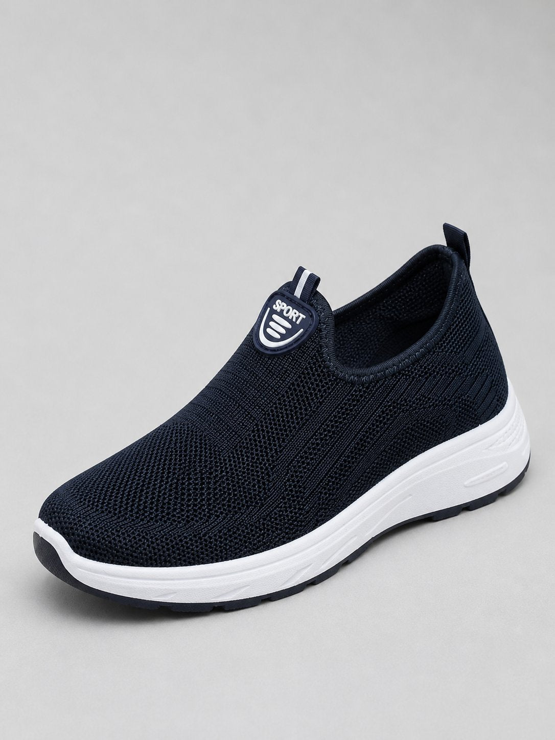Women's Knit Slip-On Trainers - Navy