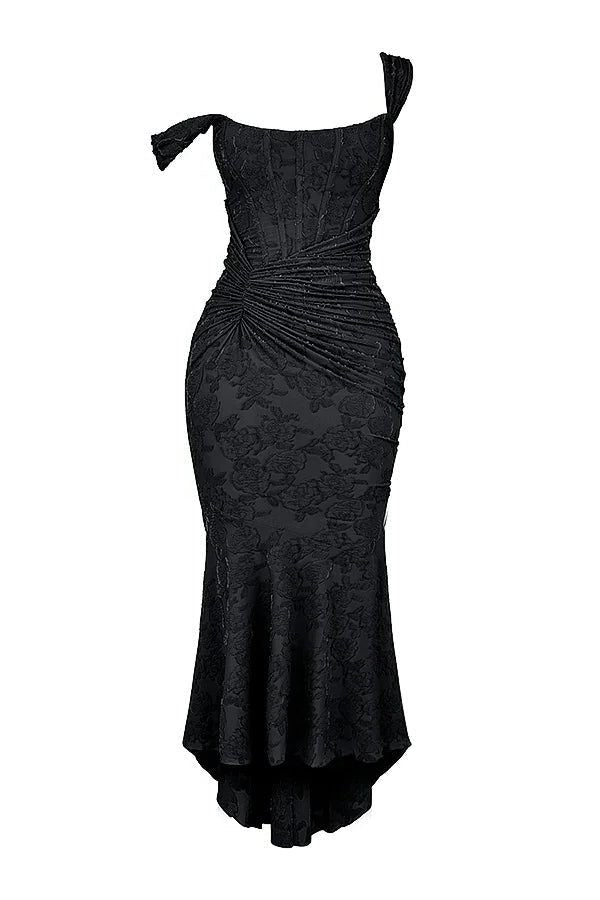 Women's Floral Square Neck Bodycon Party Dress