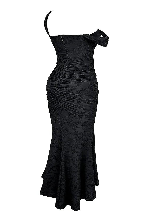 Women's Floral Square Neck Bodycon Party Dress