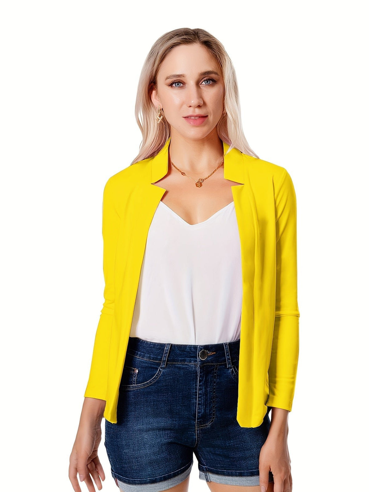 Women's Ponte Knit Open-Front Blazer