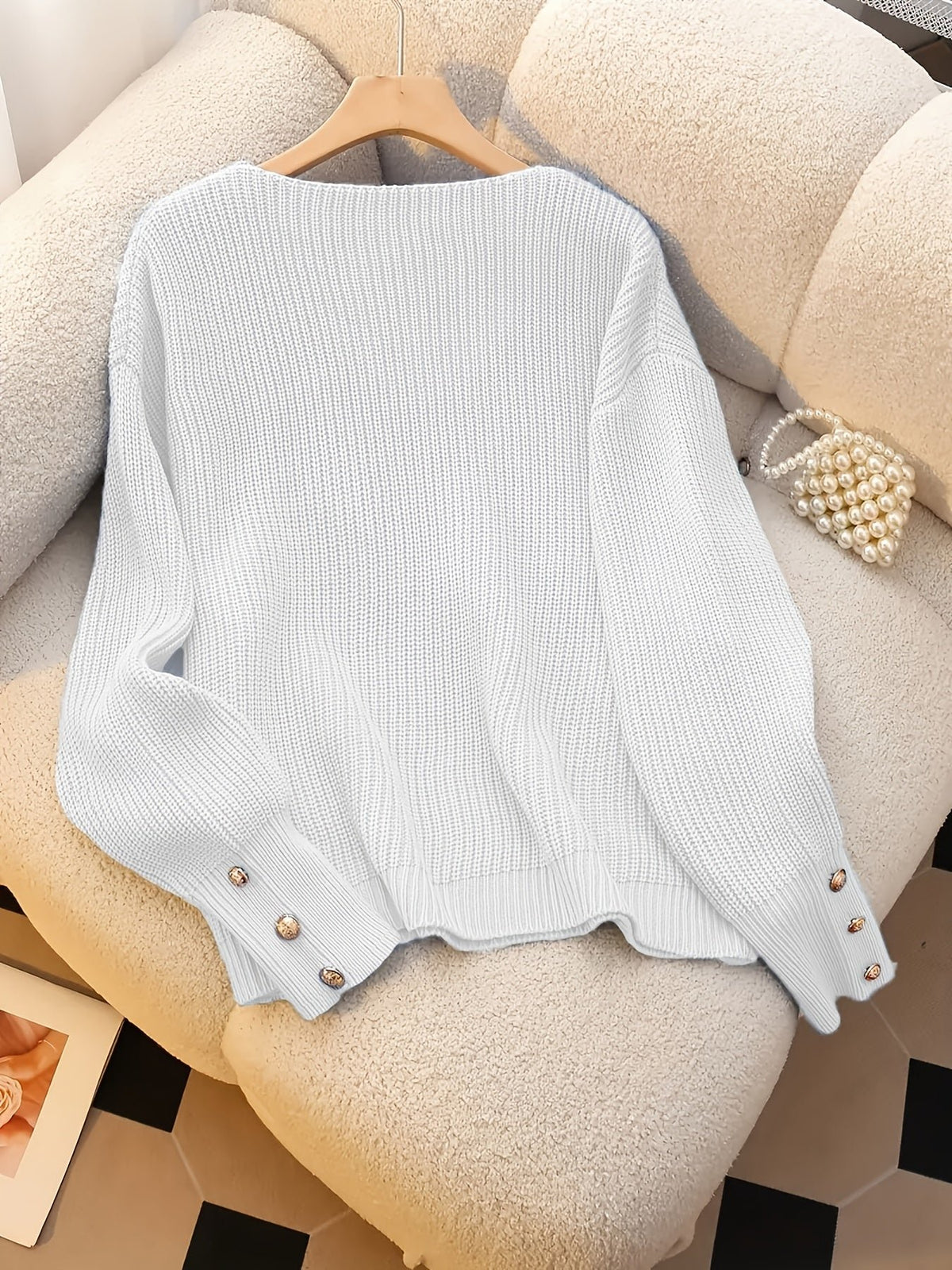 Women's V-Neck Long Sleeve Blouse