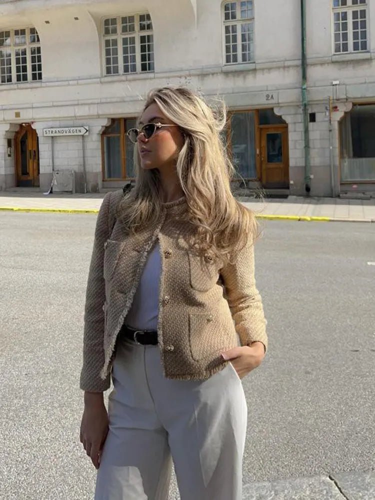 Women's Cropped Tweed Jacket