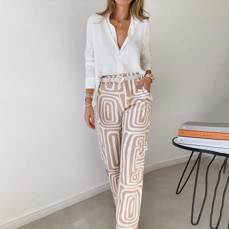 Women's High-Waisted Wide-Leg Trousers