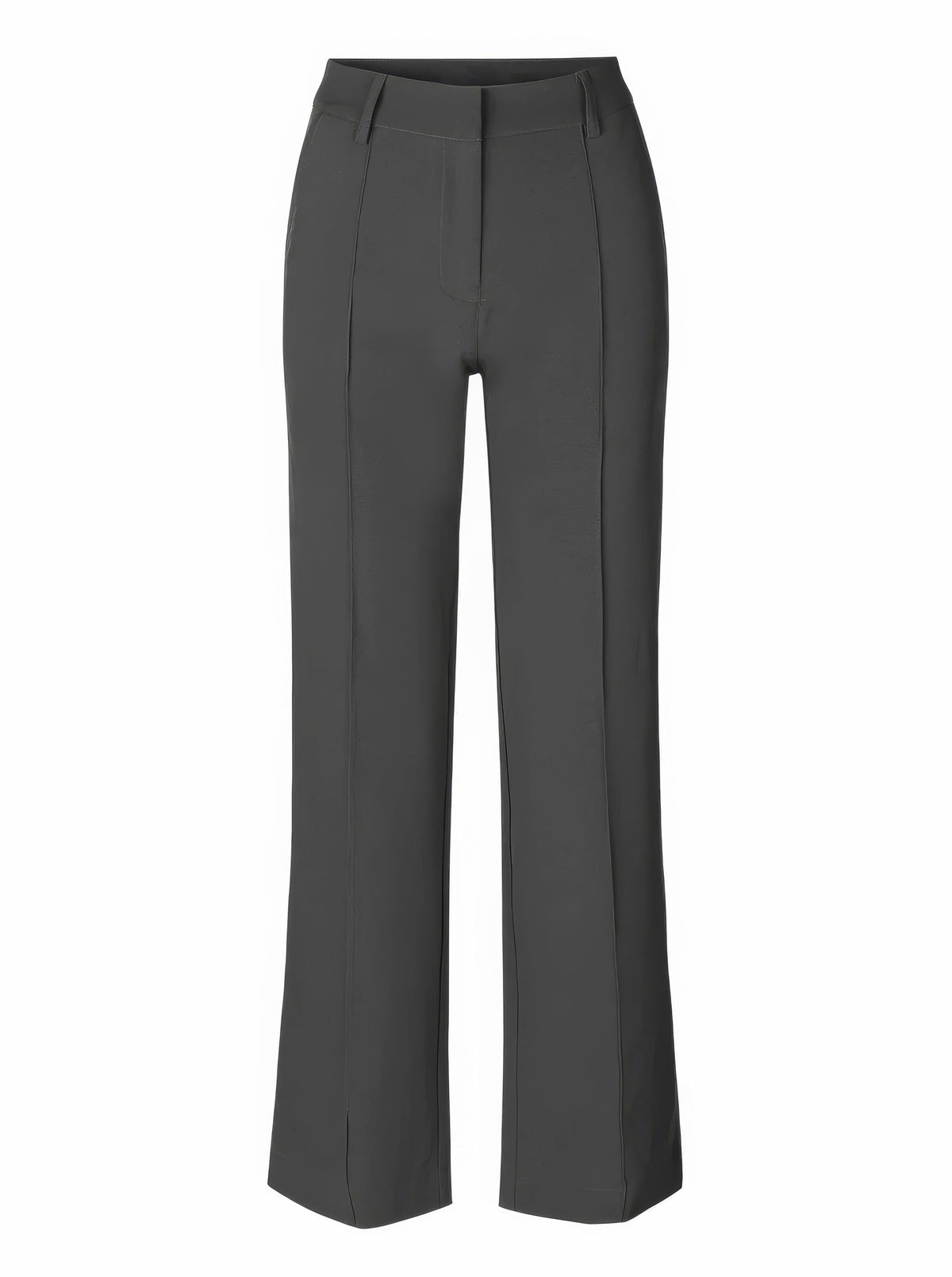 Women's Black High-Waisted Tailored Wide-Leg Trousers