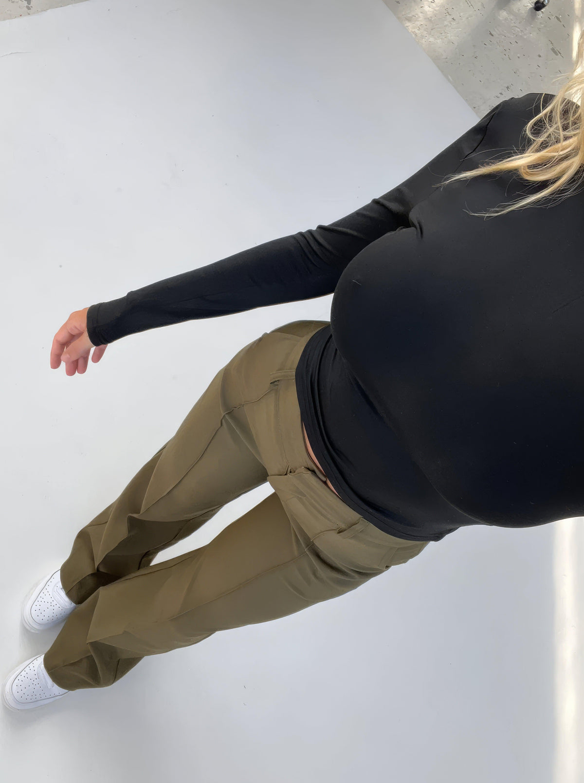 Women's Black High-Waisted Tailored Wide-Leg Trousers