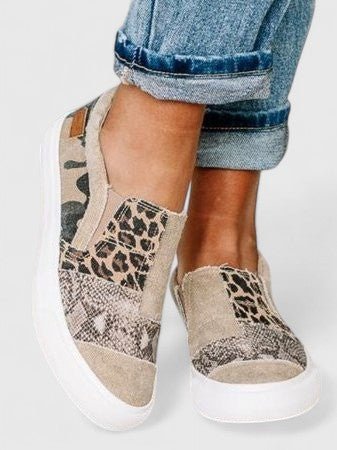 Women's Leopard Slip-On Platform Trainers