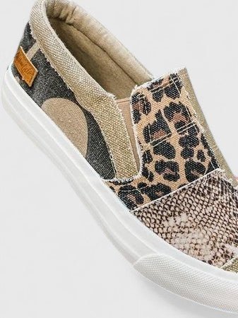 Women's Leopard Slip-On Platform Trainers